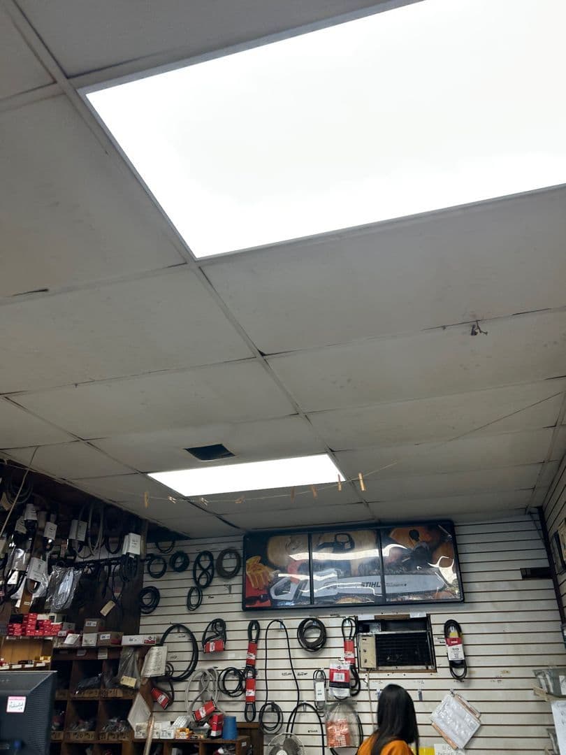 Lighting Upgrade at Rhineharts Saw and Lawn in Marion NC