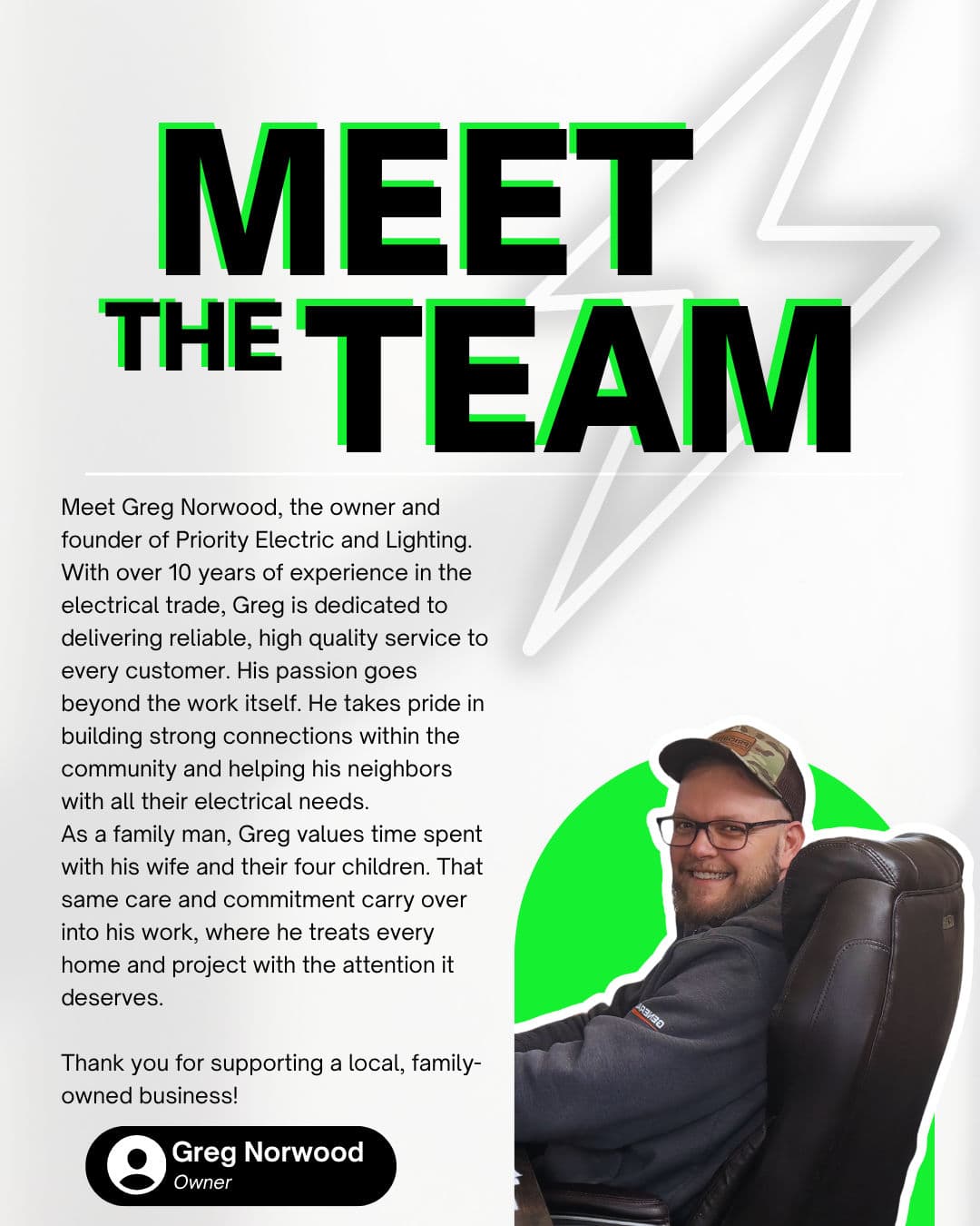 Project Meet Greg Norwood the Face Behind Priority Electric and Lighting image