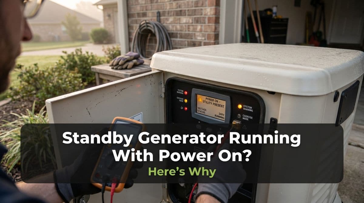 Standby Generator Running With Power On? Here’s Why image