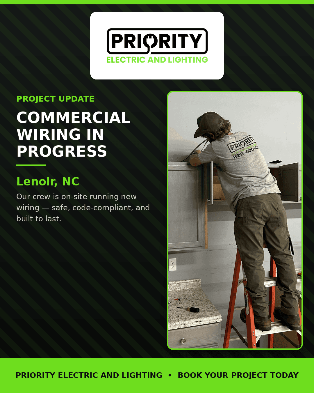 Commercial New Construction Wiring Underway in Lenoir NC image